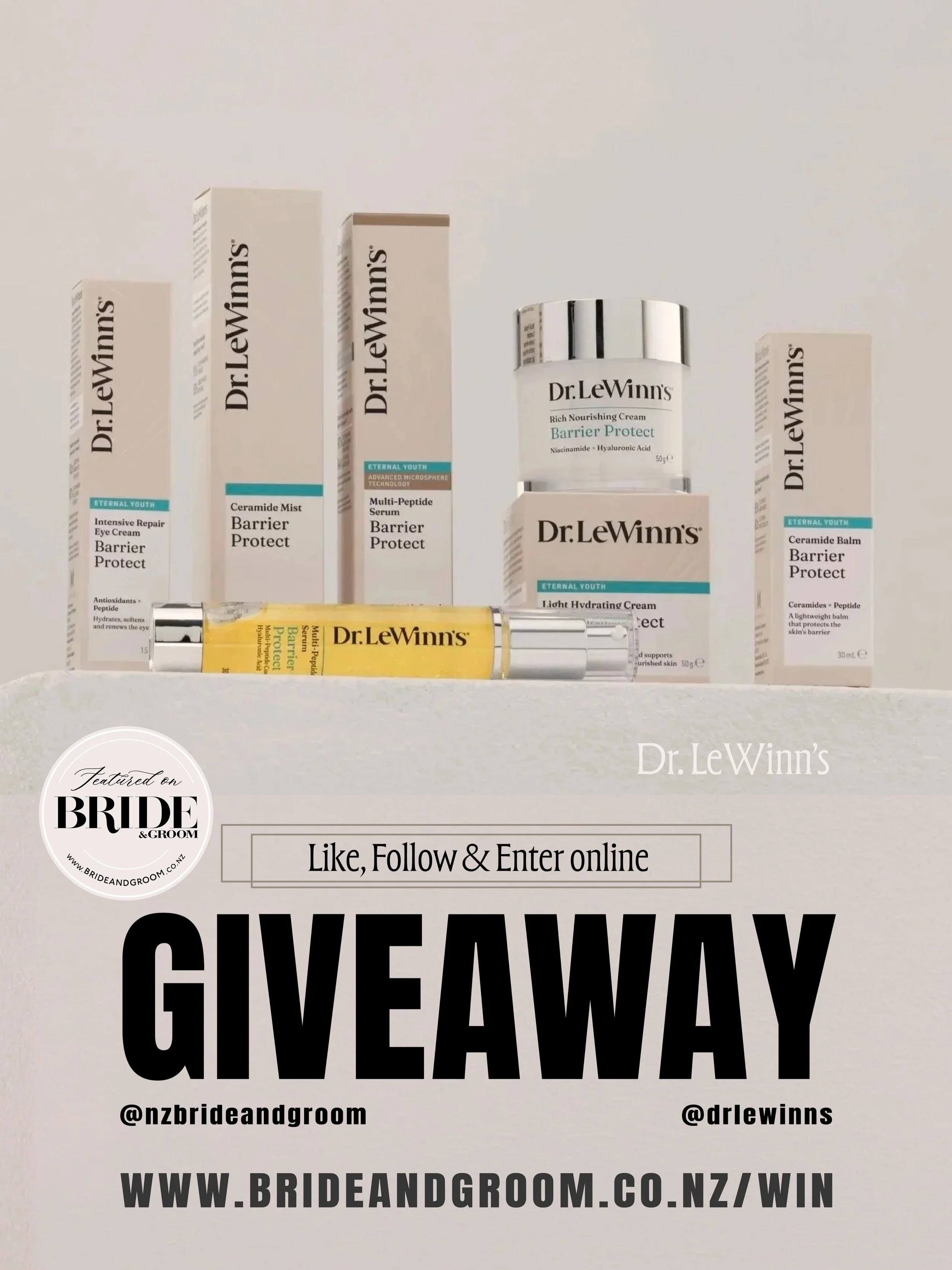 WIN // NEW GIVEAWAY ✨ Healthy-looking skin starts with a healthy skin barrier. 💕 Thanks to @drlewinns one lucky winner will receive a complete Barrier Protect skincare regimen valued at $397.95, featuring six products designed to hydrate, nourish, s