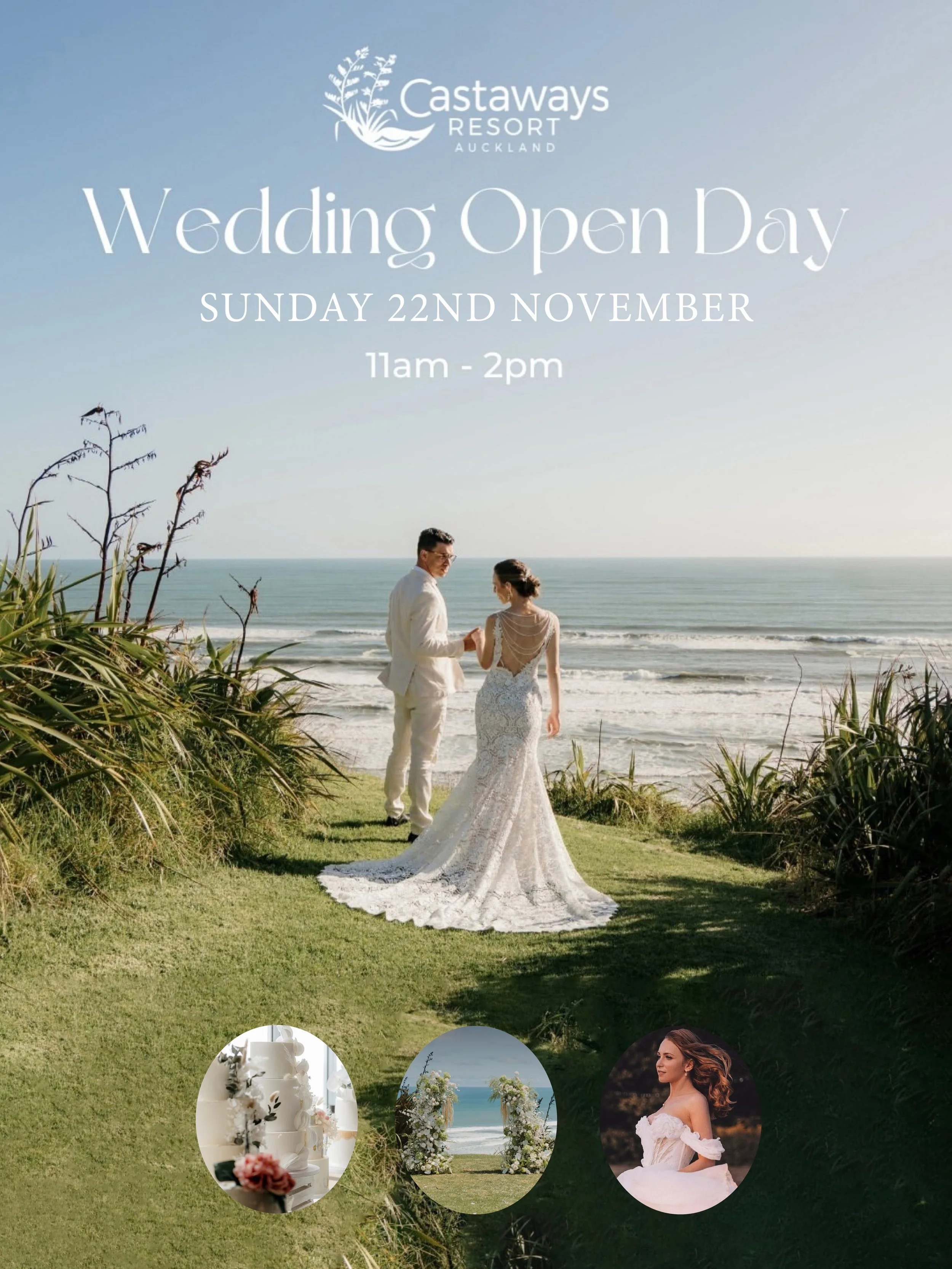 💍✨ WEDDING OPEN DAY // @castawaysresort ✨💍
Imagine saying &lsquo;I do&rsquo; high above the ocean, surrounded by breathtaking coastal views! 🌊🤍
If you&rsquo;re dreaming of a wedding by the sea, come along to Castaways Resort&rsquo;s Wedding Open 