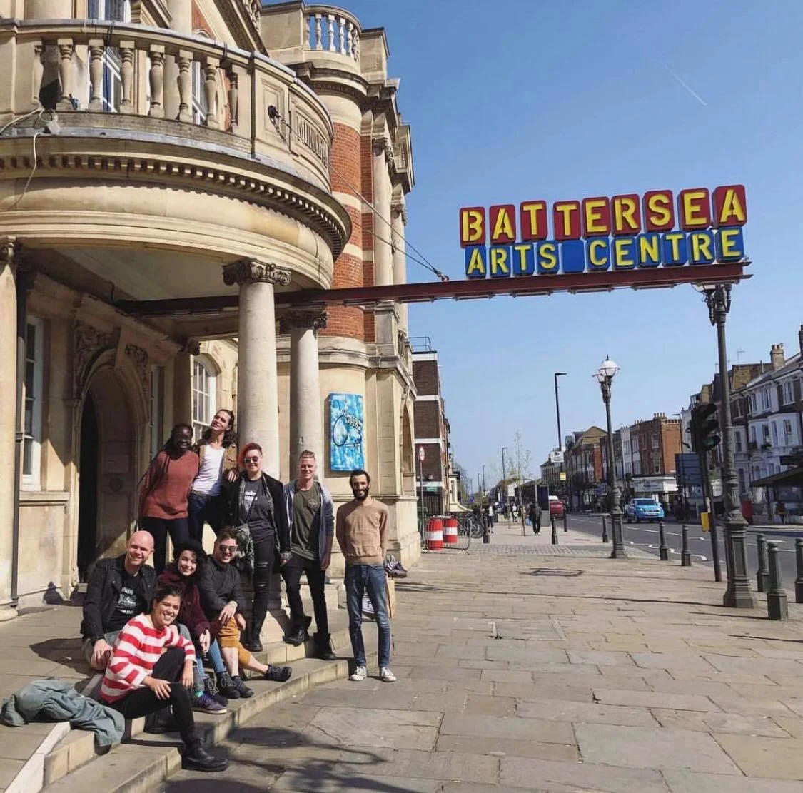 Backbone's 2019 delegation of artists at Battersea Arts Centre, London.