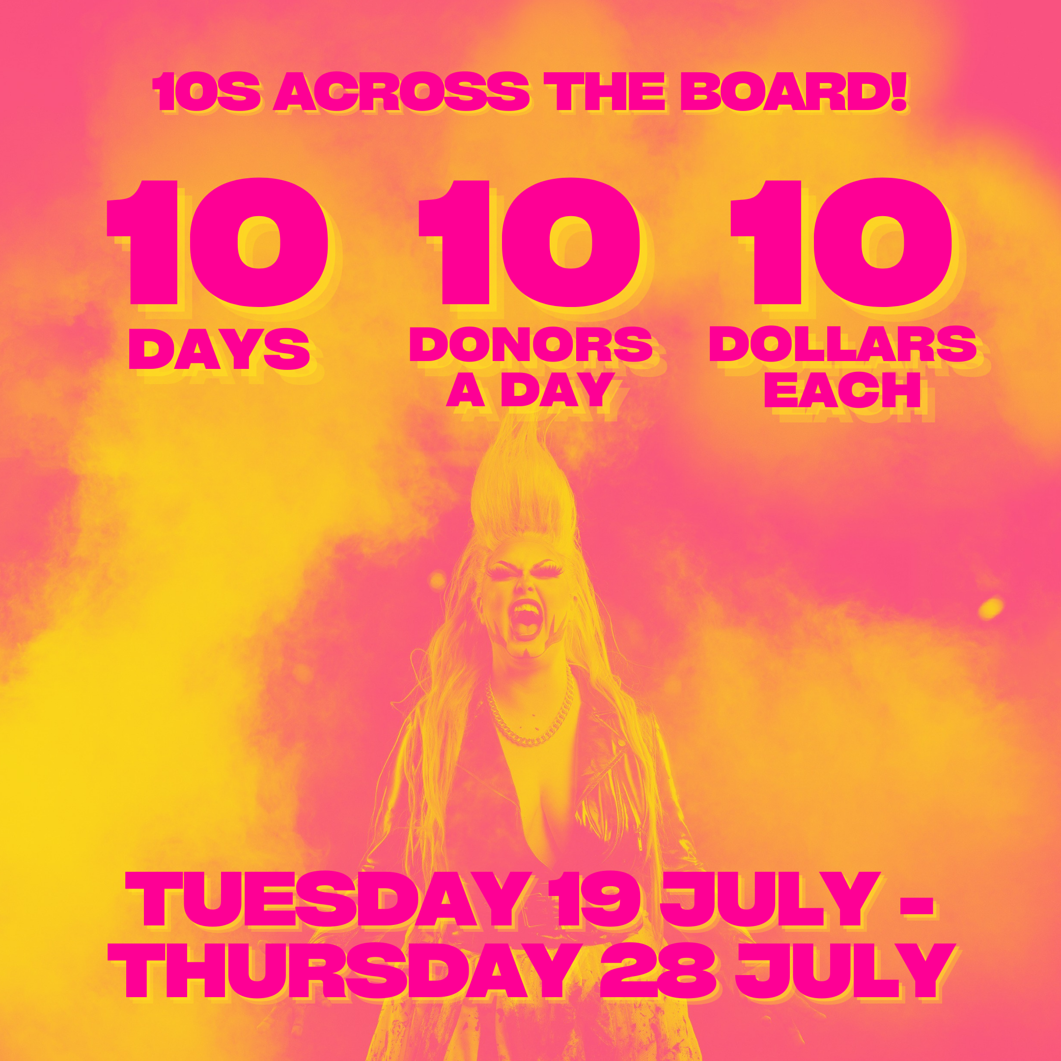 We need 10 donors a day over the next 10 days to donate just $10 dollars each, can you help?