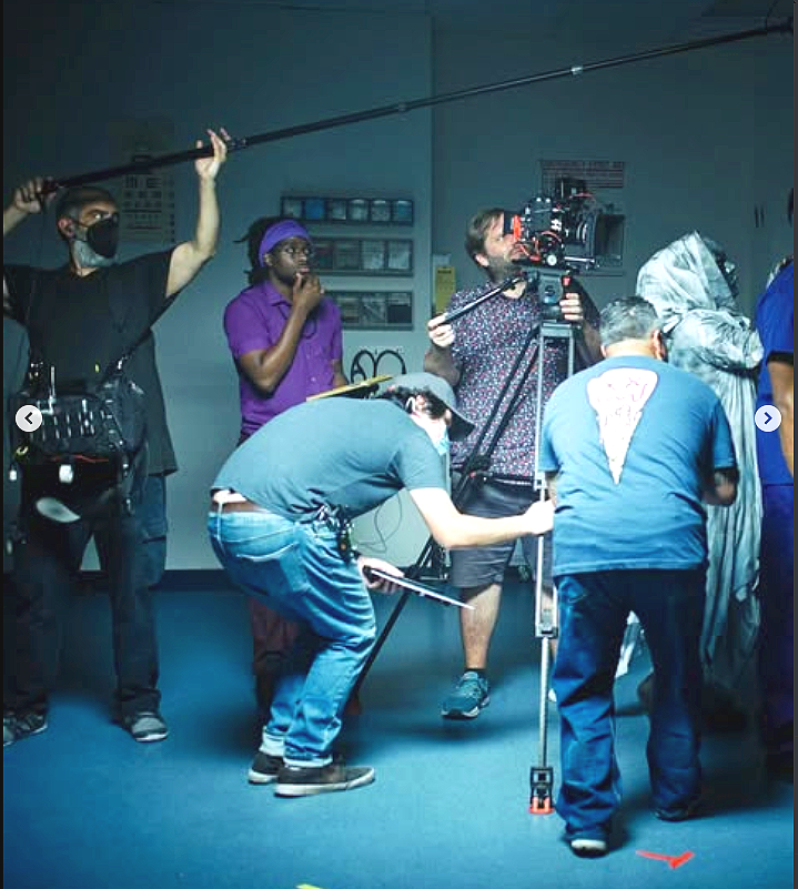 Getting sounds on the set of United In Grief.png