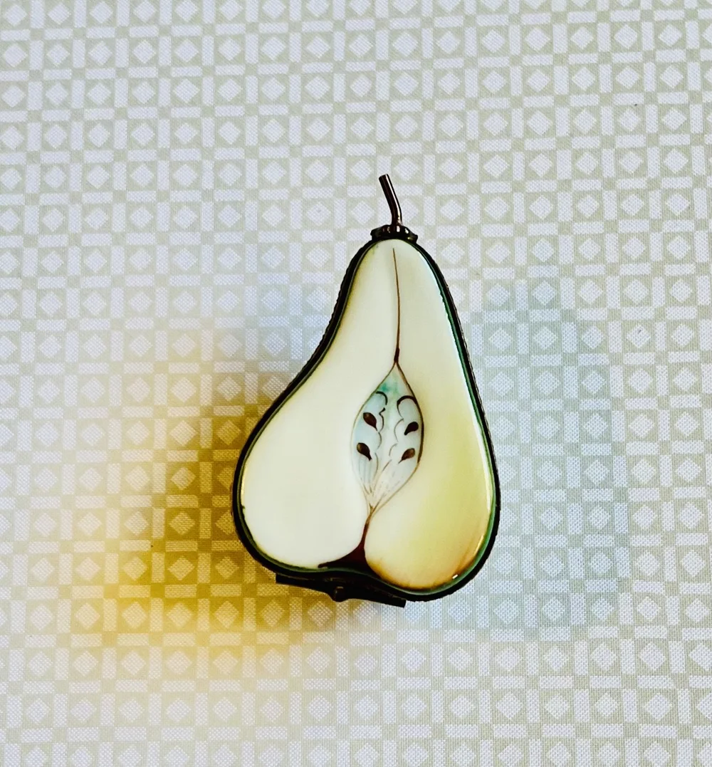 Limoges Half Pear Trinket Box — Scribe Fine Papers