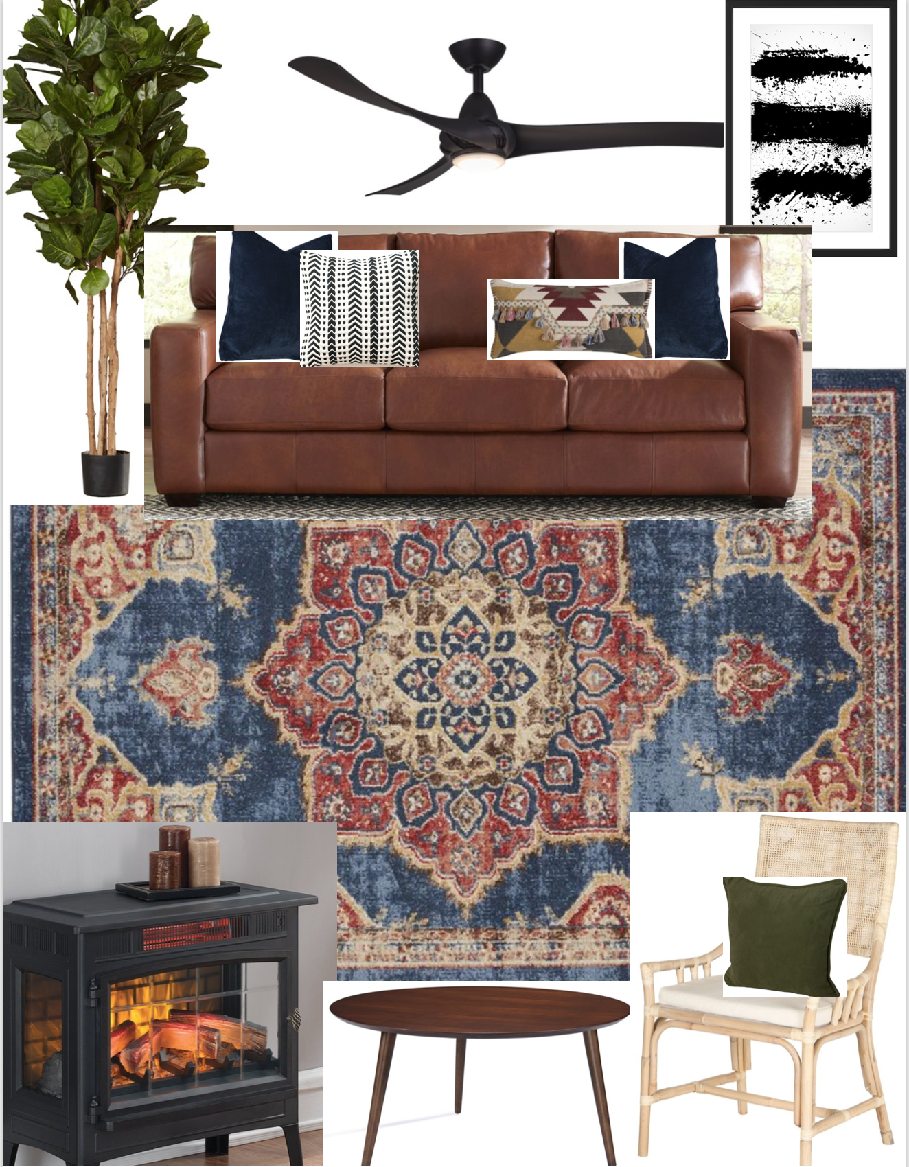 Warm + Rustic Living Room