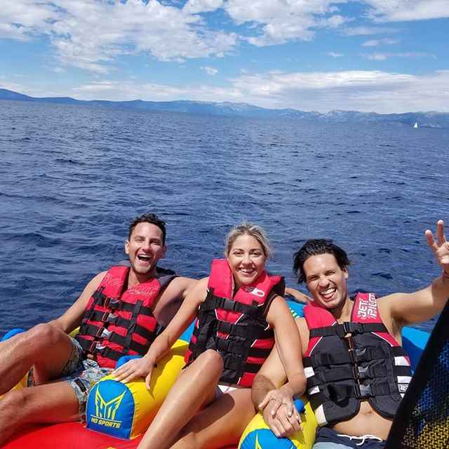 Tubing shinanigans with @missharvard and friends. We just hope you had an amazing pre-honeymoon on our very favorite lake.
.
Have you ever backflipped off a tube? Tell us about it below!
.
Want to go tubing with us this summer? DM us for more info!
.