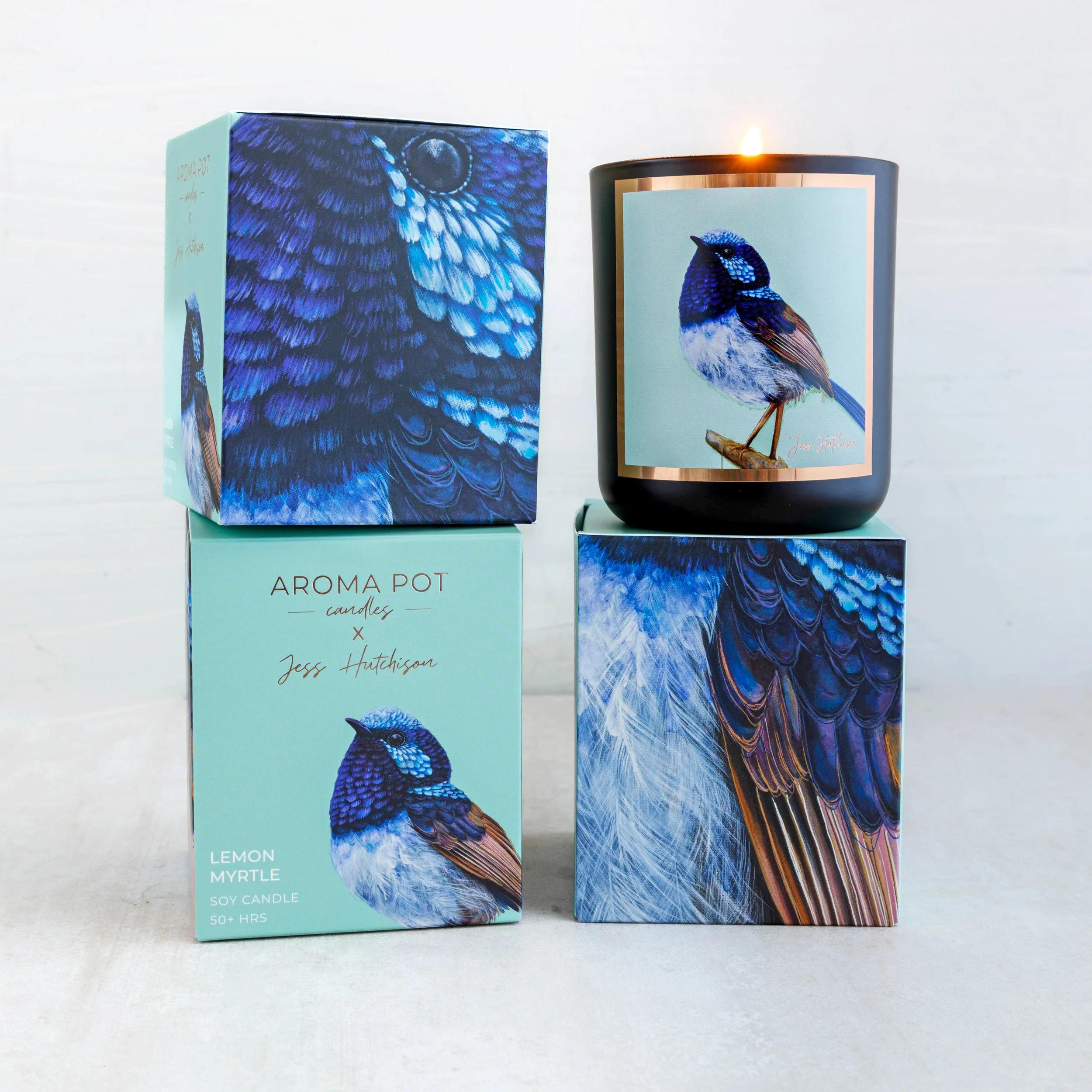 Australian Artist Lemon Myrtle Candle Aroma Pot Jess Hutchsion 1.jpg