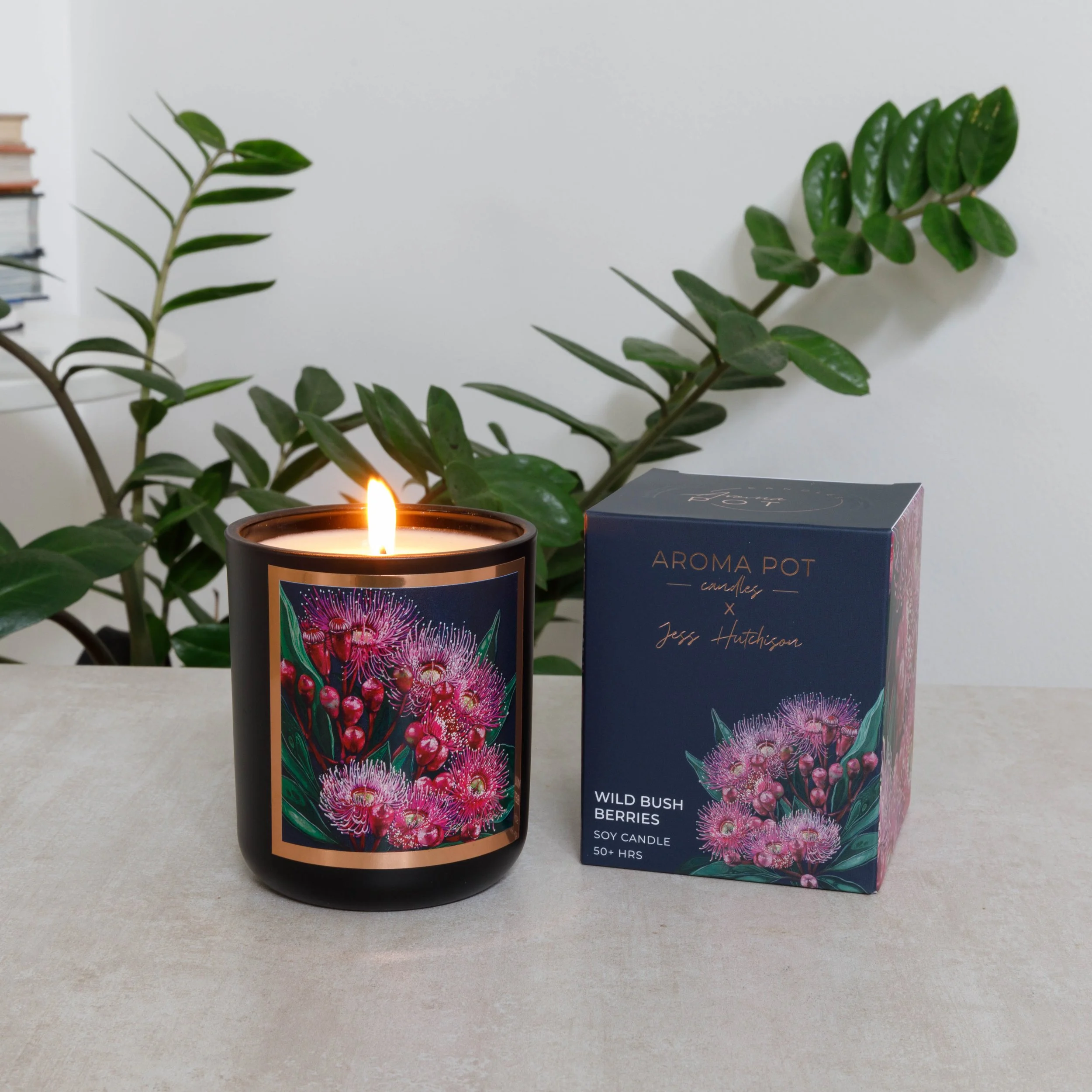 Australian Artist Wild Bush Berries Candle Aroma Pot Jess Hutchison 2.jpg