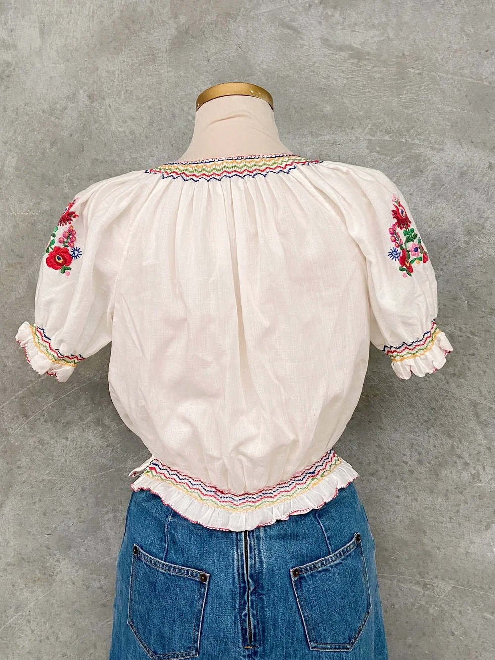 Retro peasant blouse hotsell