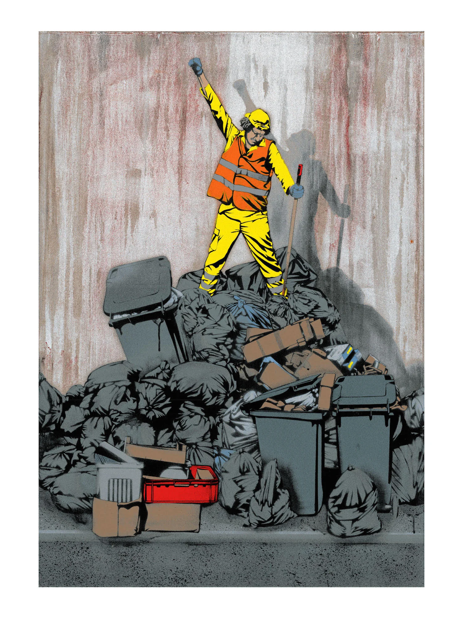 Guy At The Top, by Jaune. Printed by Krijger Vormgave Amsterdam.