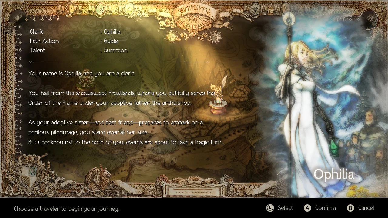 What tragic event takes place in Ophilia's story and how will her journey unfold?