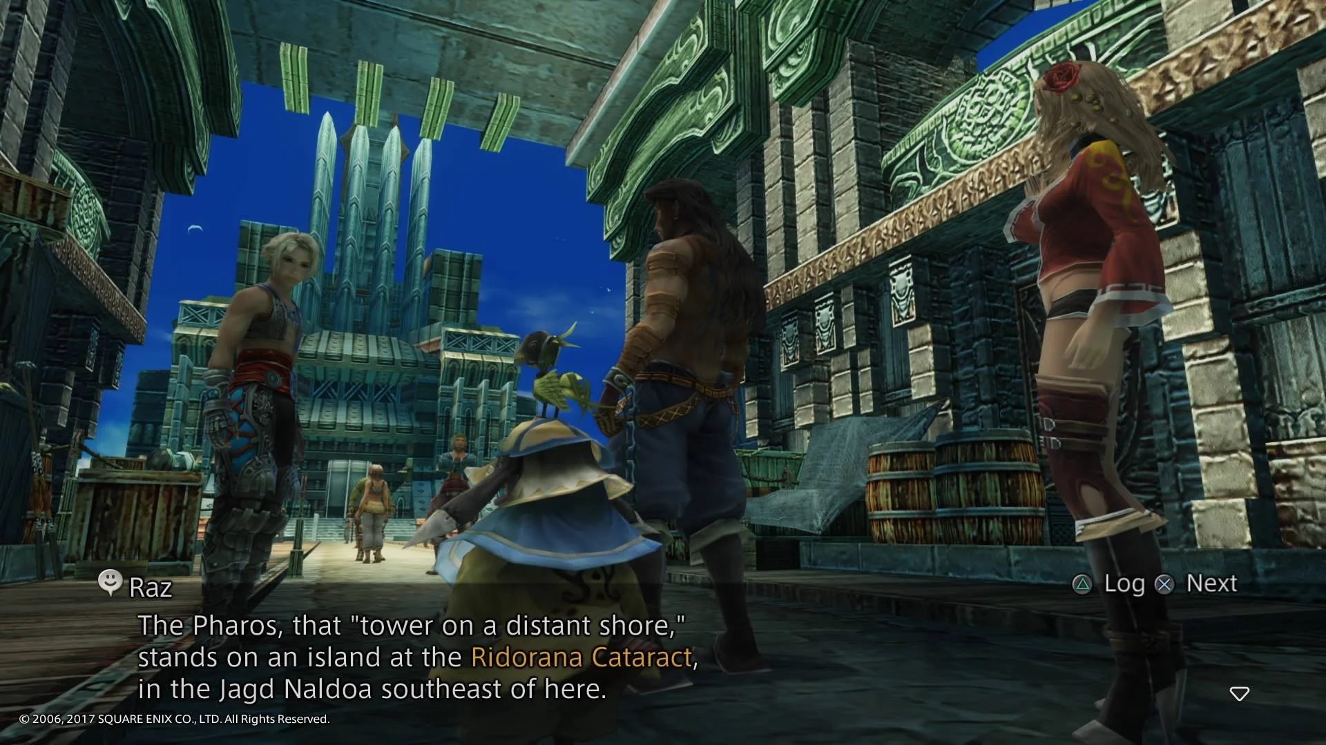 Square-Enix's Final Fantasy XII uses yellow text to bring awareness to players about places, people, or events of interest that the player has yet to encounter