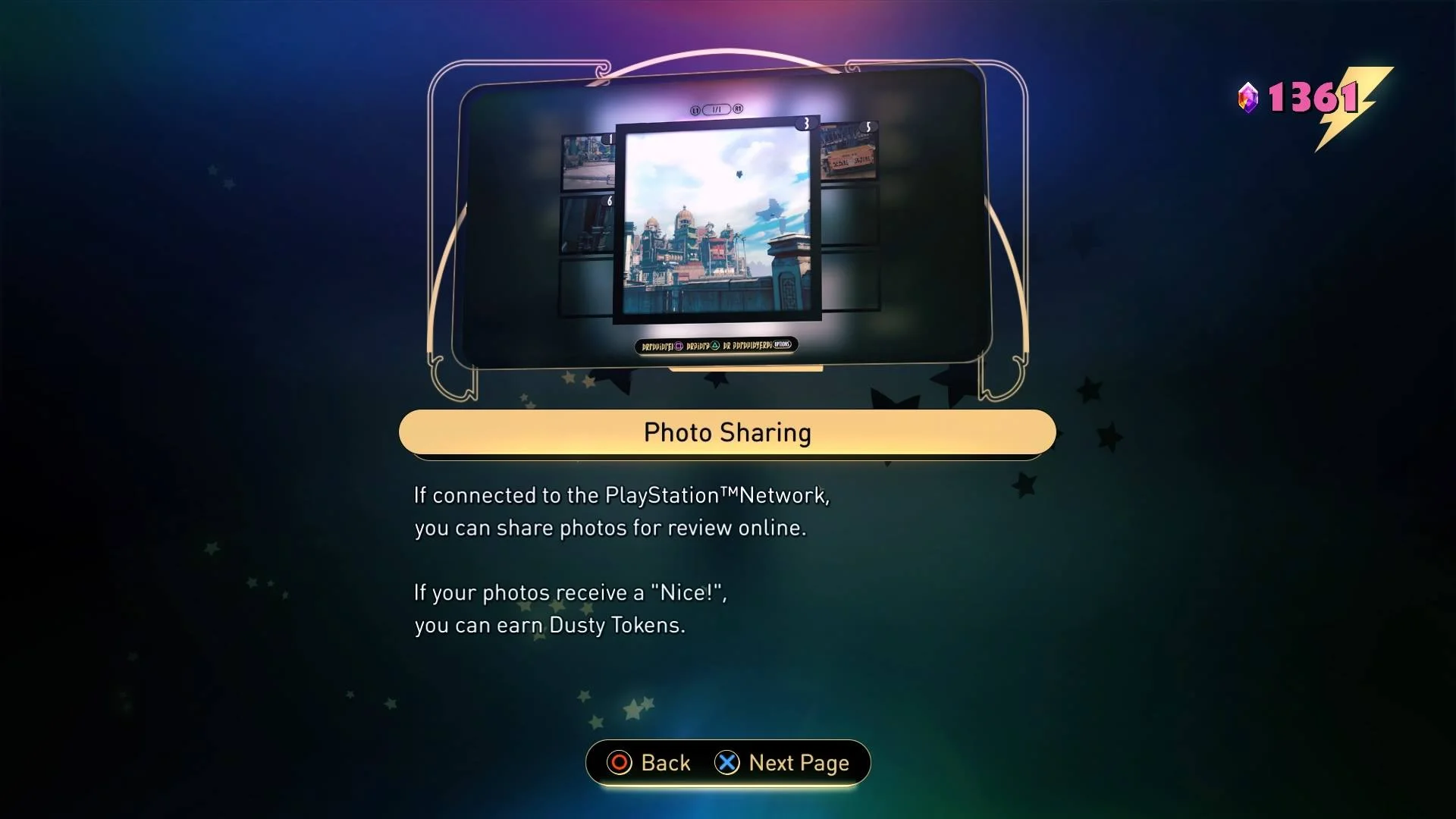 In 2017 players of Gravity Rush 2 could receive "Dusty Tokens" for sharing photos