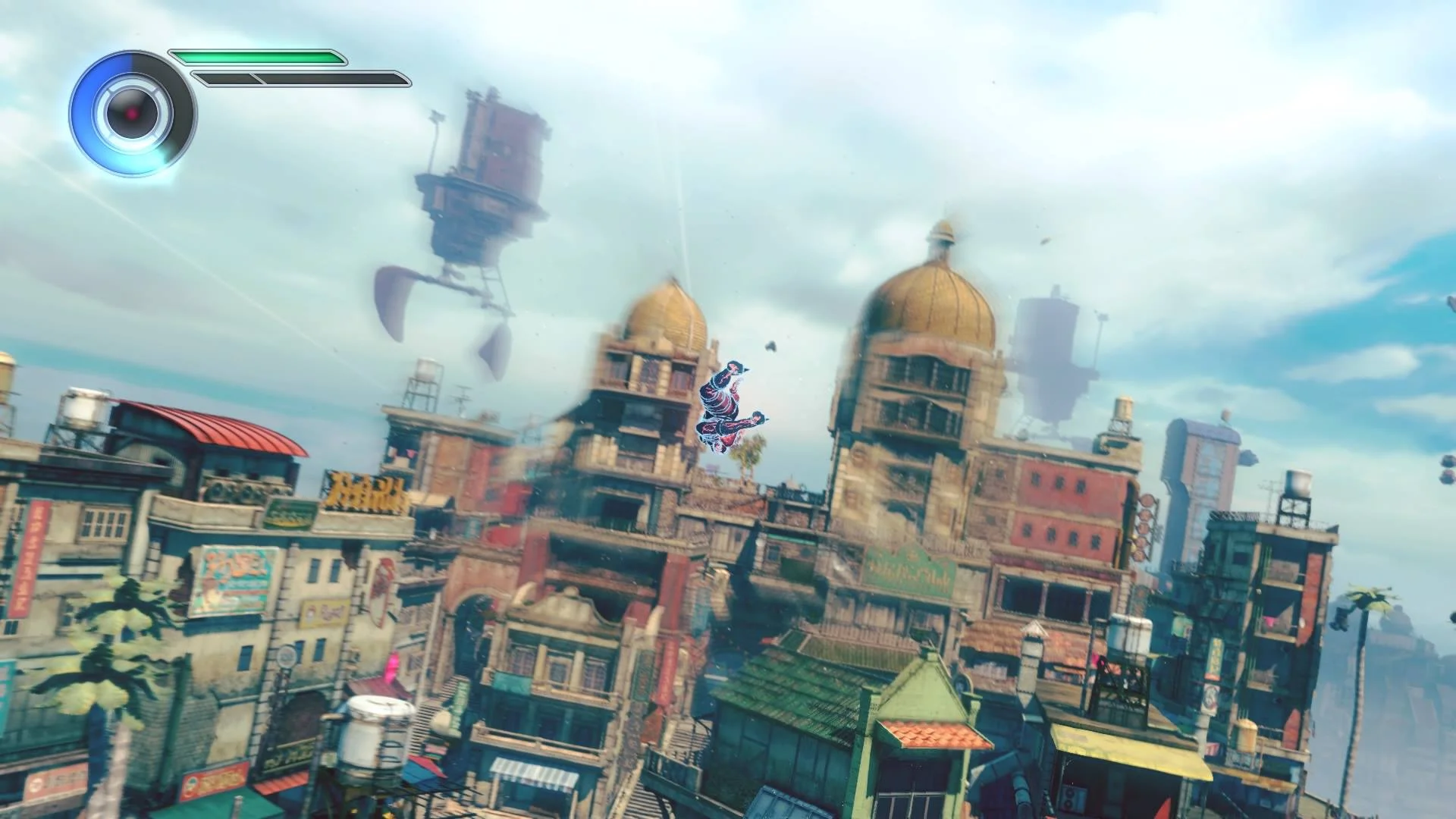 Manipulate gravity and fly through the fictional town of Jirga Para Lhao in Gravity Rush 2