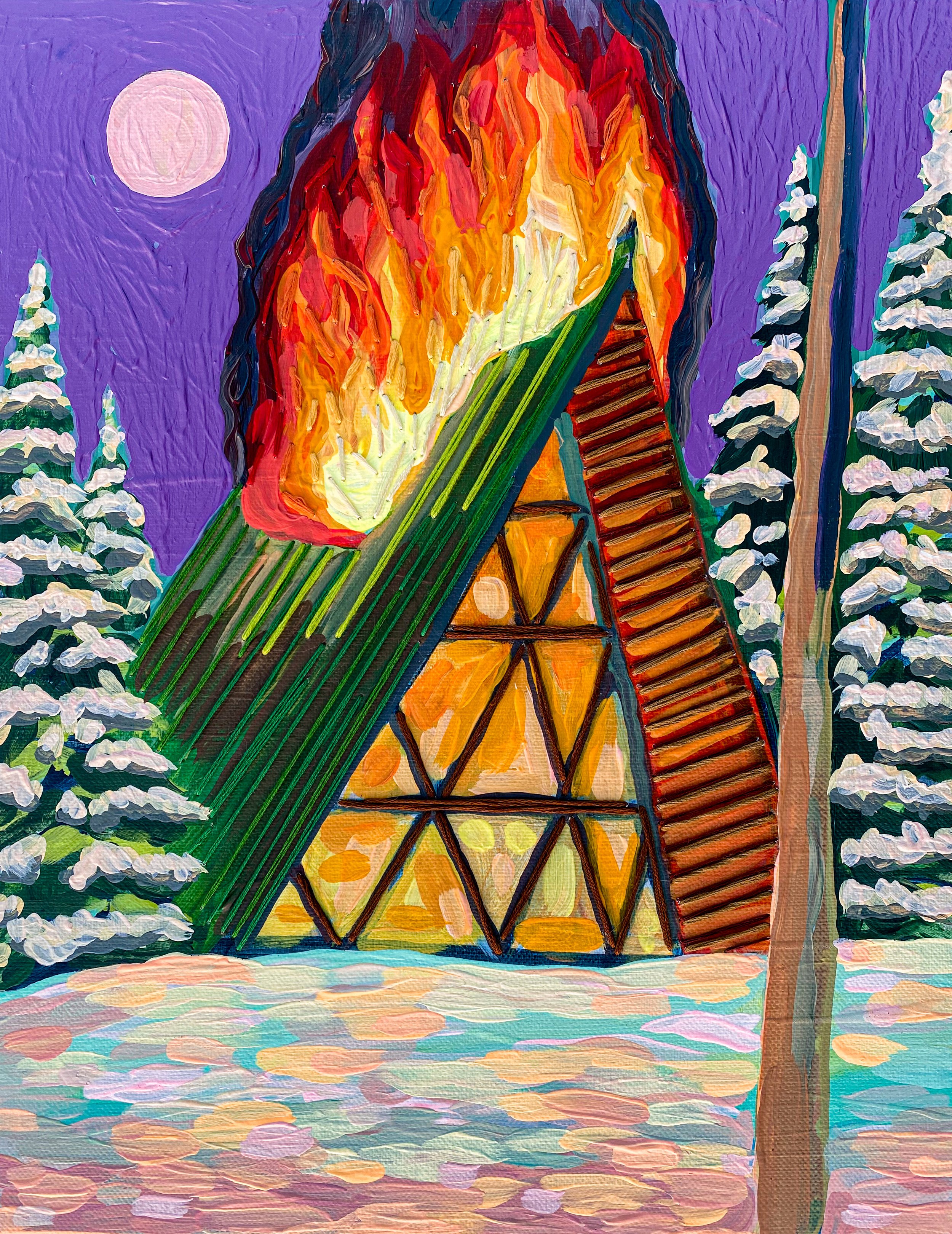 Burning Chalet