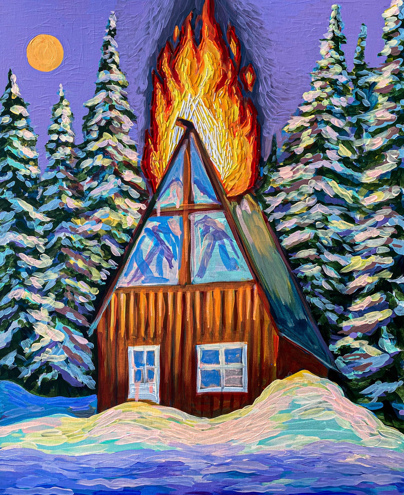 Cabin on Fire