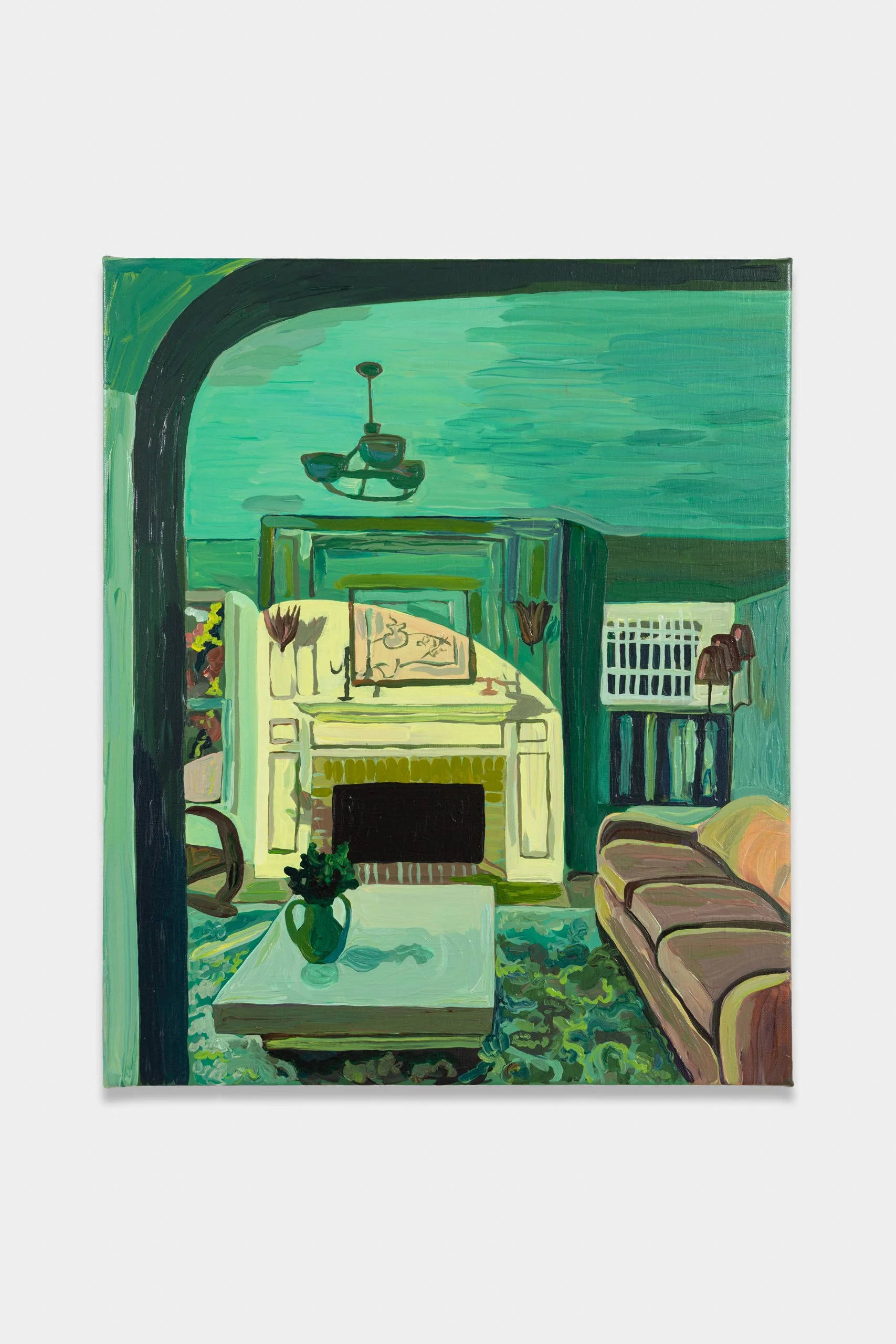 Green Sunlit Living Room, 2025
