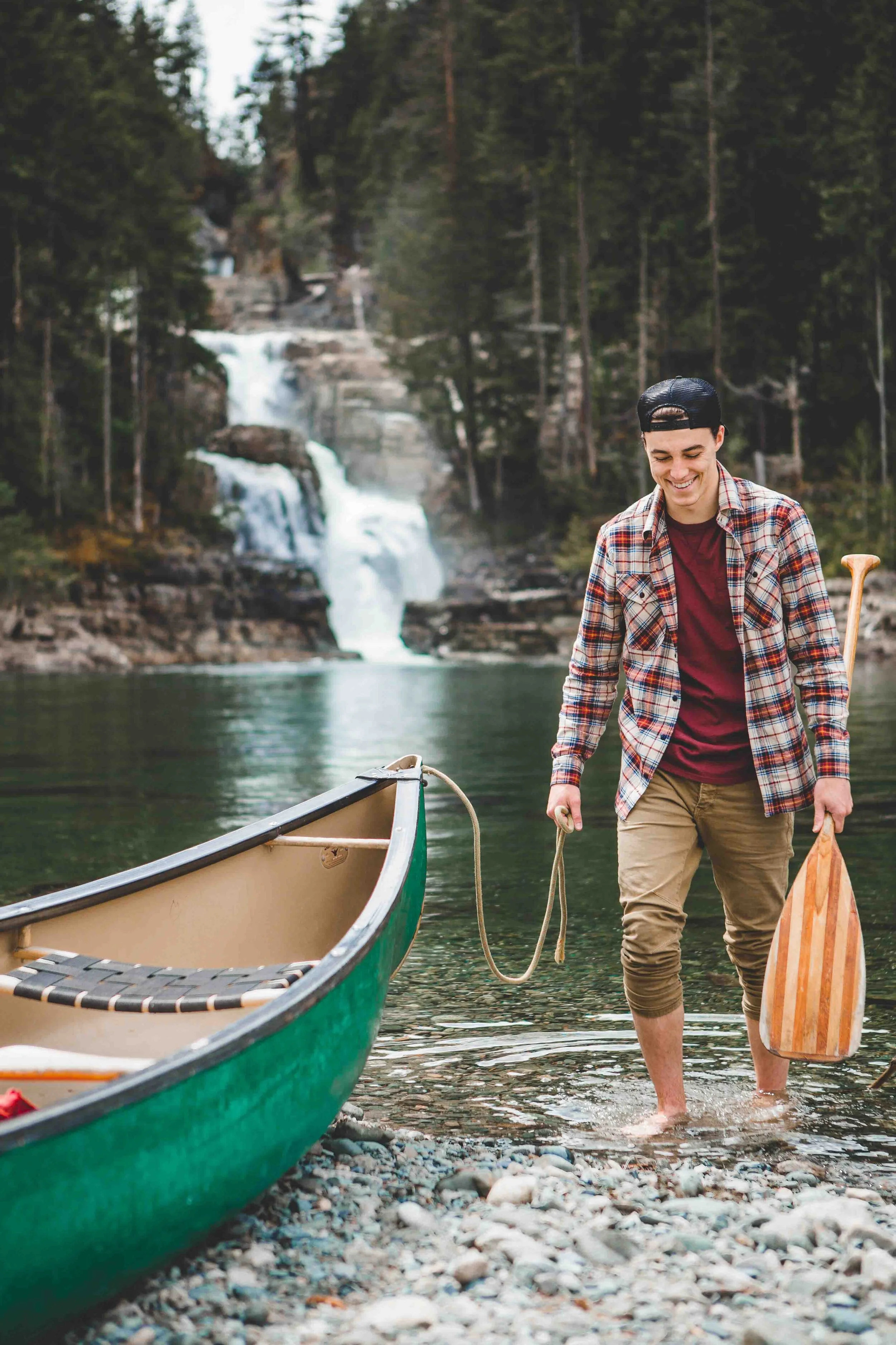 Canoeing at Myra Falls, Vancouver Island