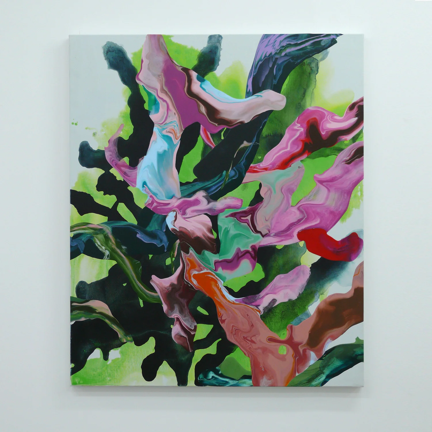 In the Woods (Small Green), 2011, synthetic polymer paint on canvas, 94 x 78cm.