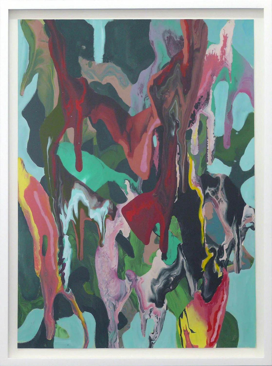 In the Woods (work on paper Blue), 2011, synthetic polymer paint on watercolour paper.