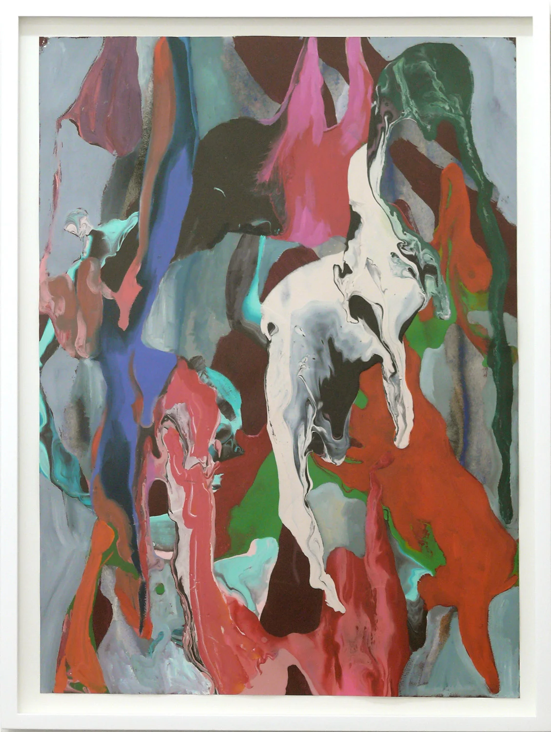 In the Woods (work on paper Pink), 2011, synthetic polymer paint on watercolour paper.