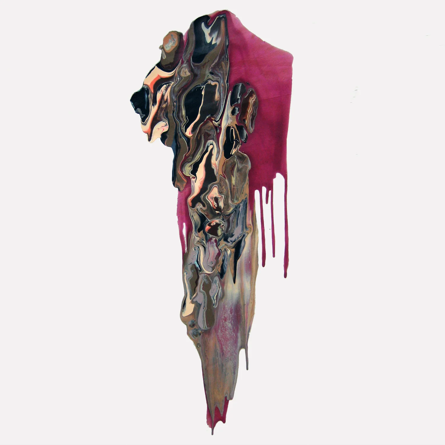 It came out of me #7 , 2005, synthetic polymer paint on wall, 126 x 50cm approx.
