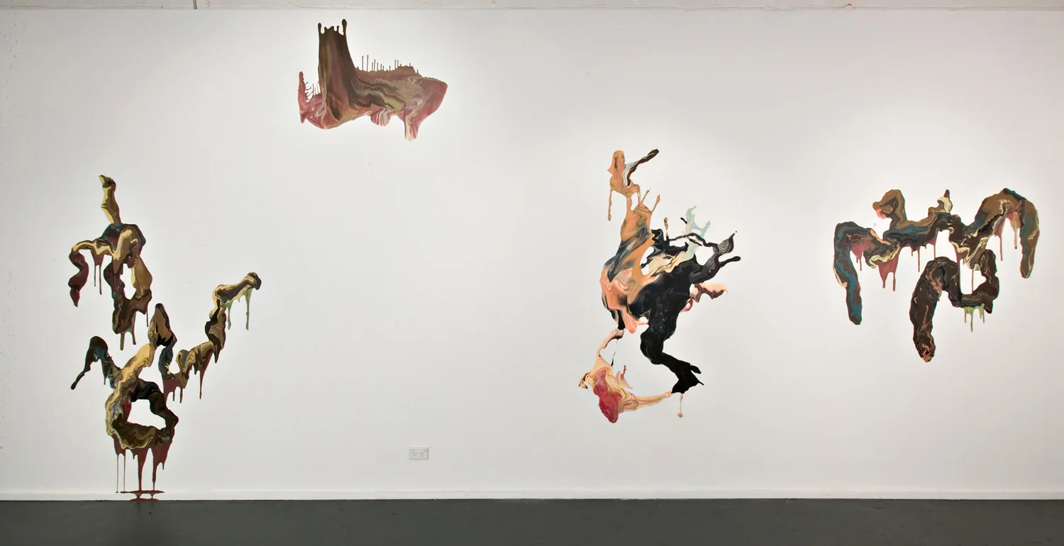 It came out of me #1-4 ( installation view), 2005 at Kings ARI, Melbourne.