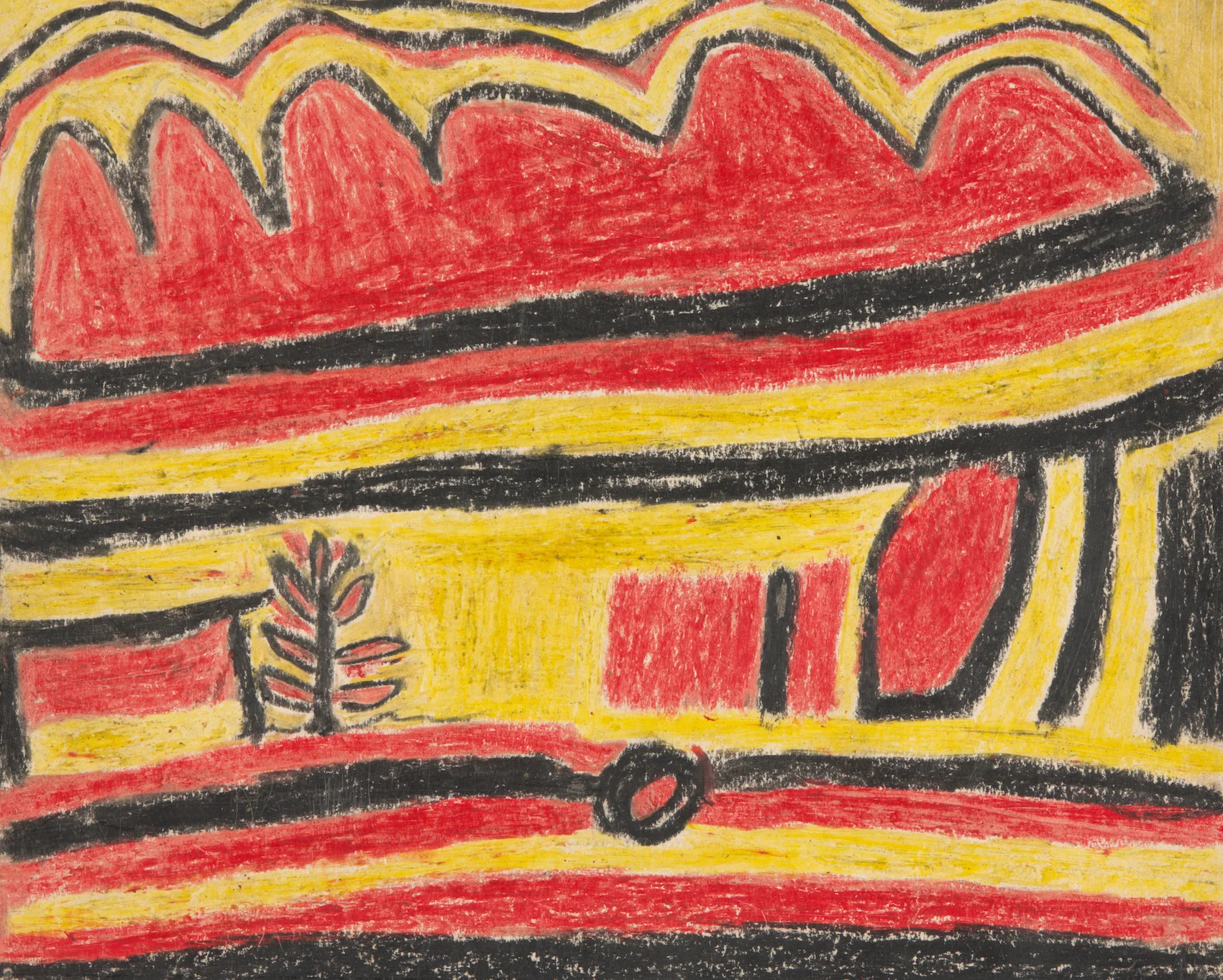 Abe Jangala, A desert landscape.