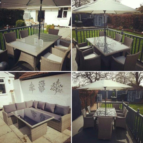 Rattan garden furniture