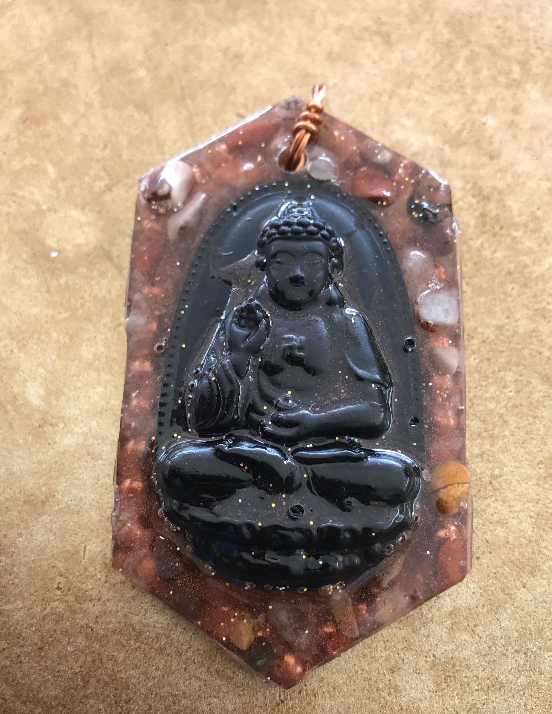 Obsidian Buddha Pendant