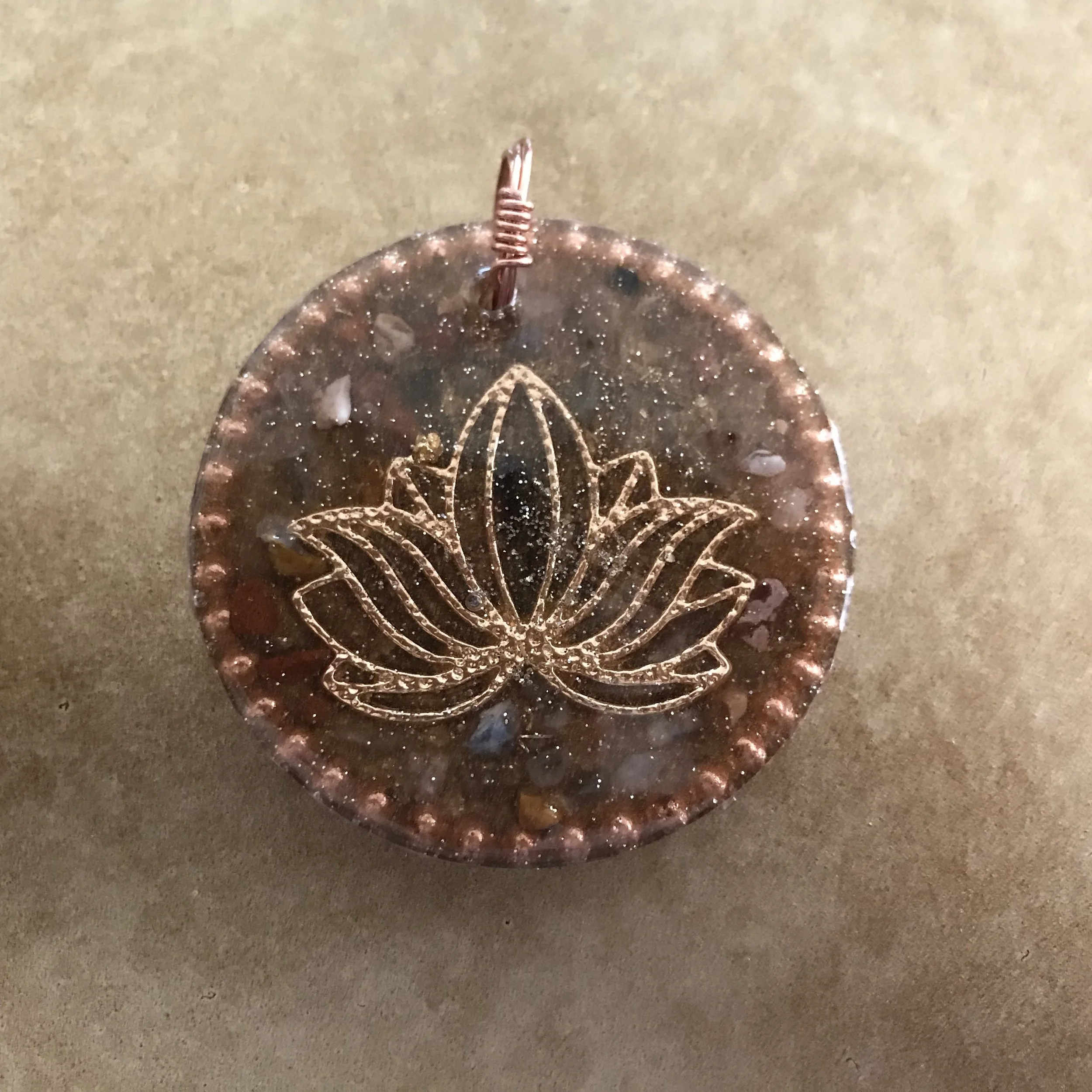 Golden Lotus Pendant 