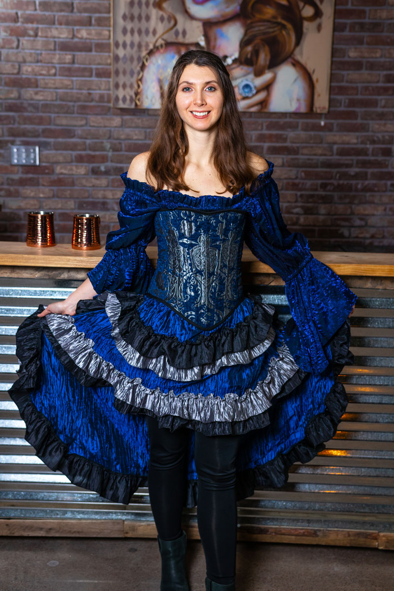black saloon girl costume