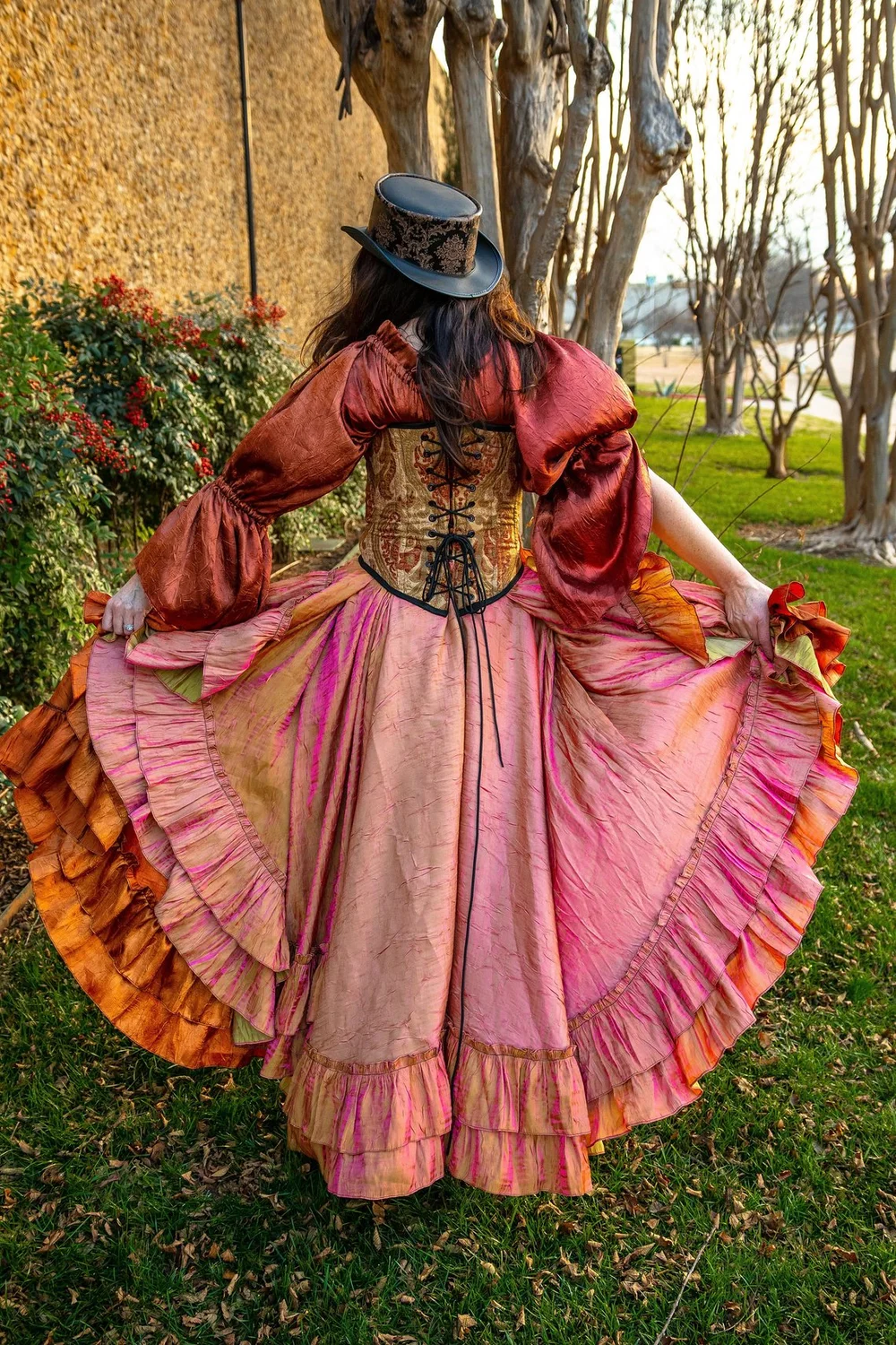 red and gold renaissance dress Renaissance Maiden Dress Medium Adult main image 0