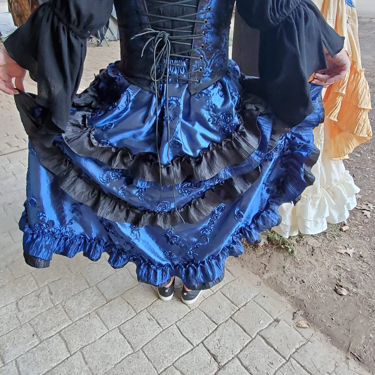 blue black dress costume Made to Order Women's Costume Vampire Queen An elegant blue and black –  MJcostume