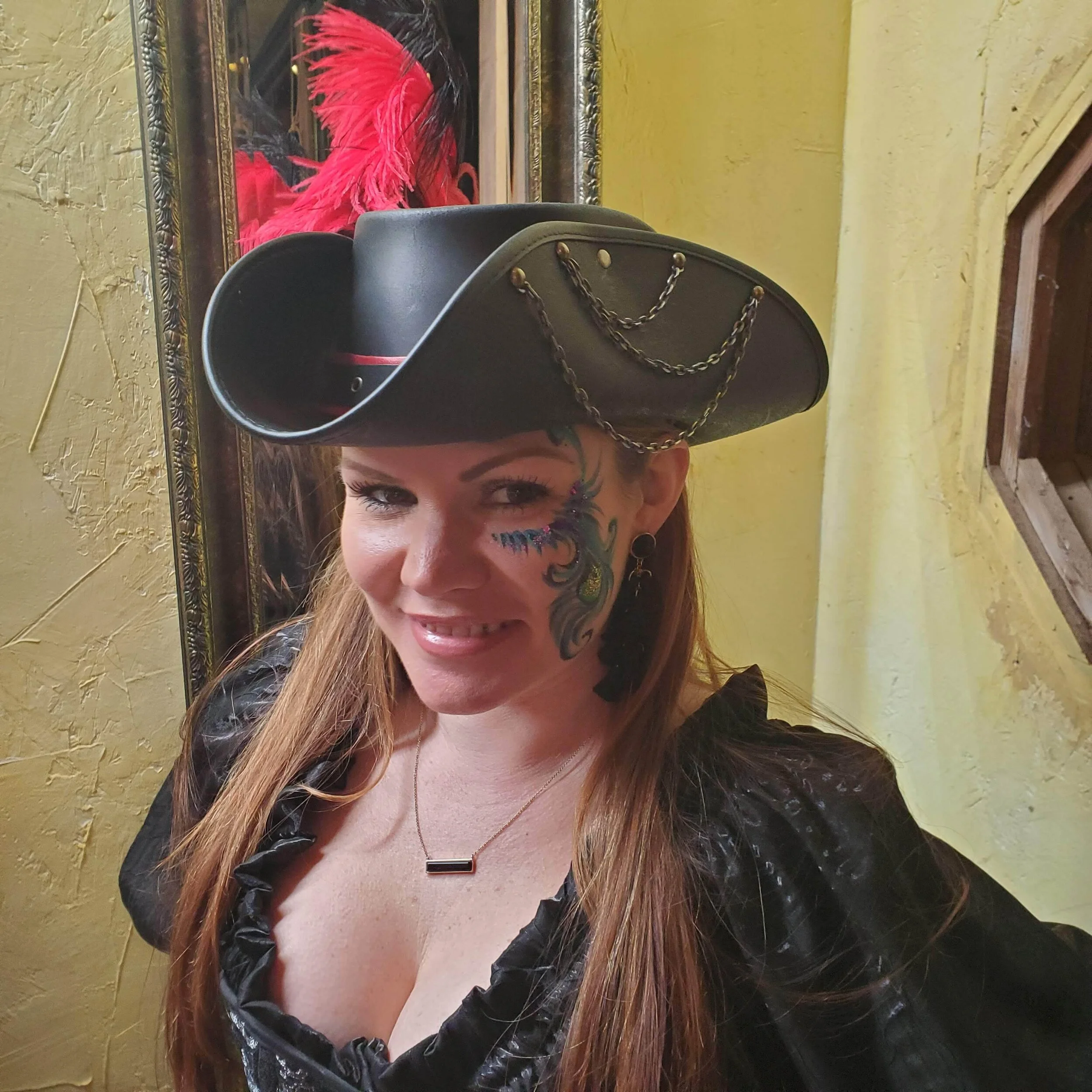 Leather Steampunk Tricorn Pirate Hat 