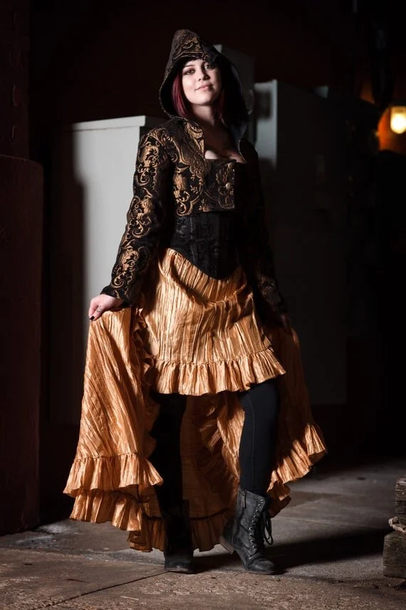 green emerald velvet dress Vintage Steampunk Dress Red / 2XL