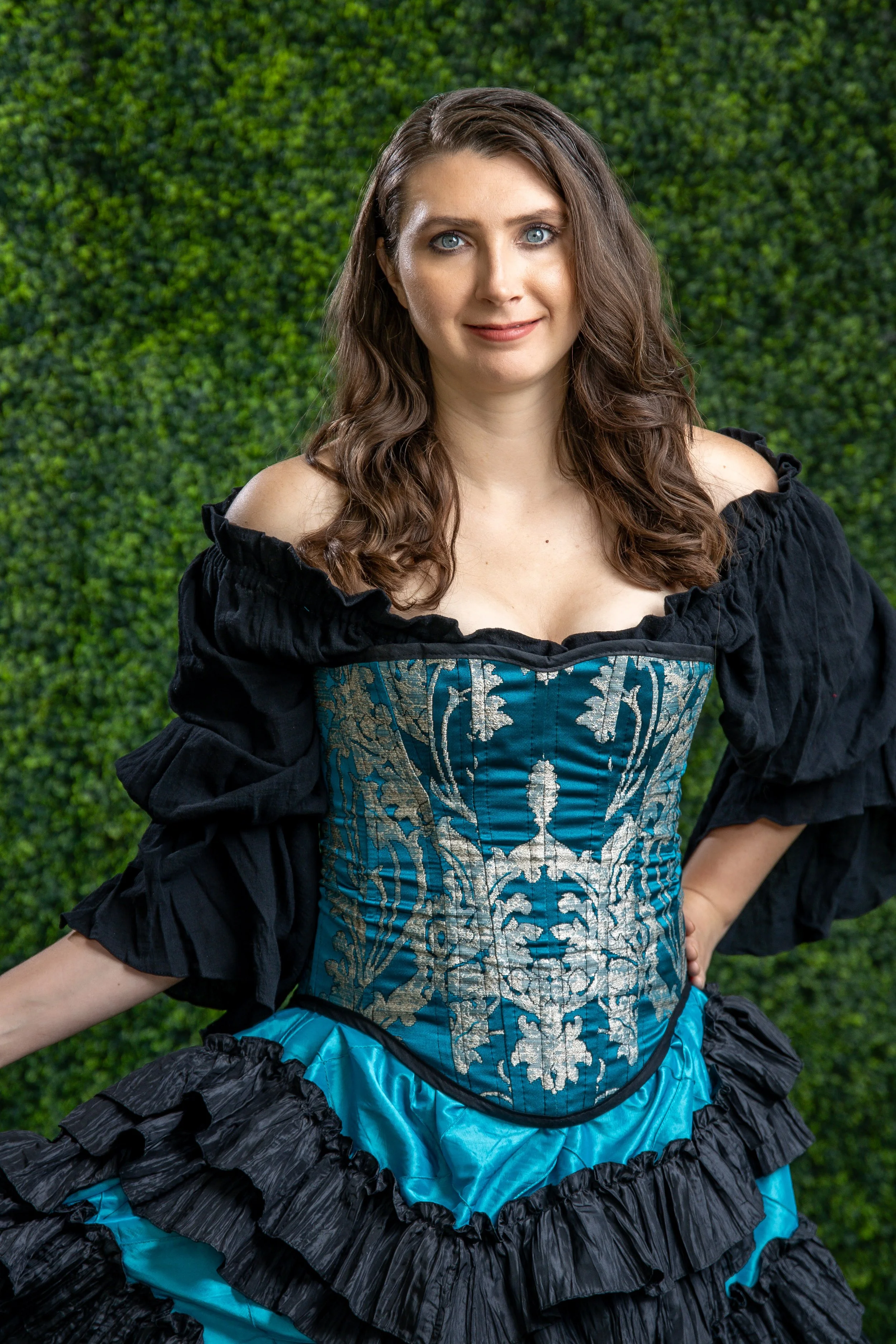 Teal Victorian Fairy Corset