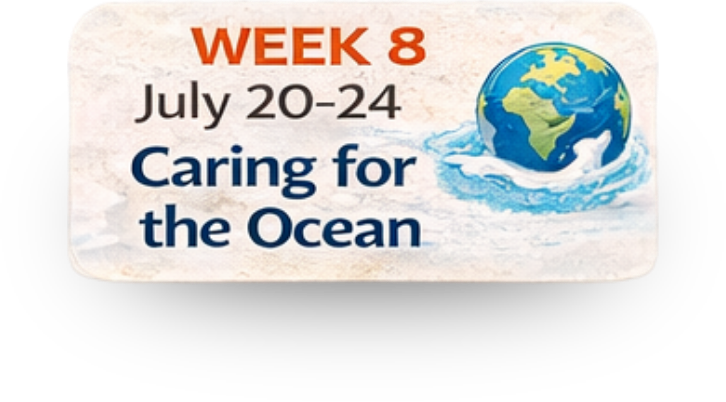 Camp Hope Week 8 will be held from July 20-24 our theme for the week will be Caring for the Ocean