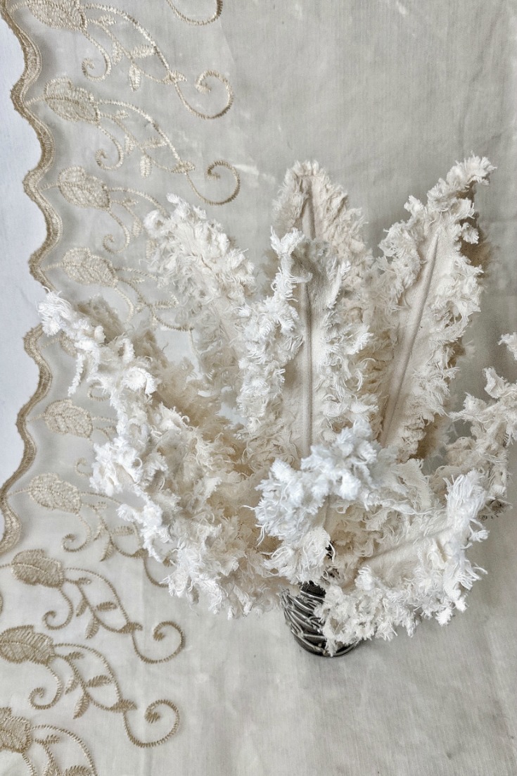 Above: Make feathers with longer skewers and display them in a vase to create an eye-catching and unusual centrepiece.