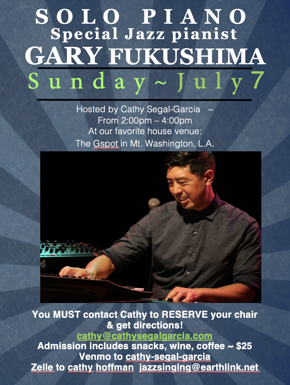 SOLO PIANO EVENT with GARY FUKUSHIMA!