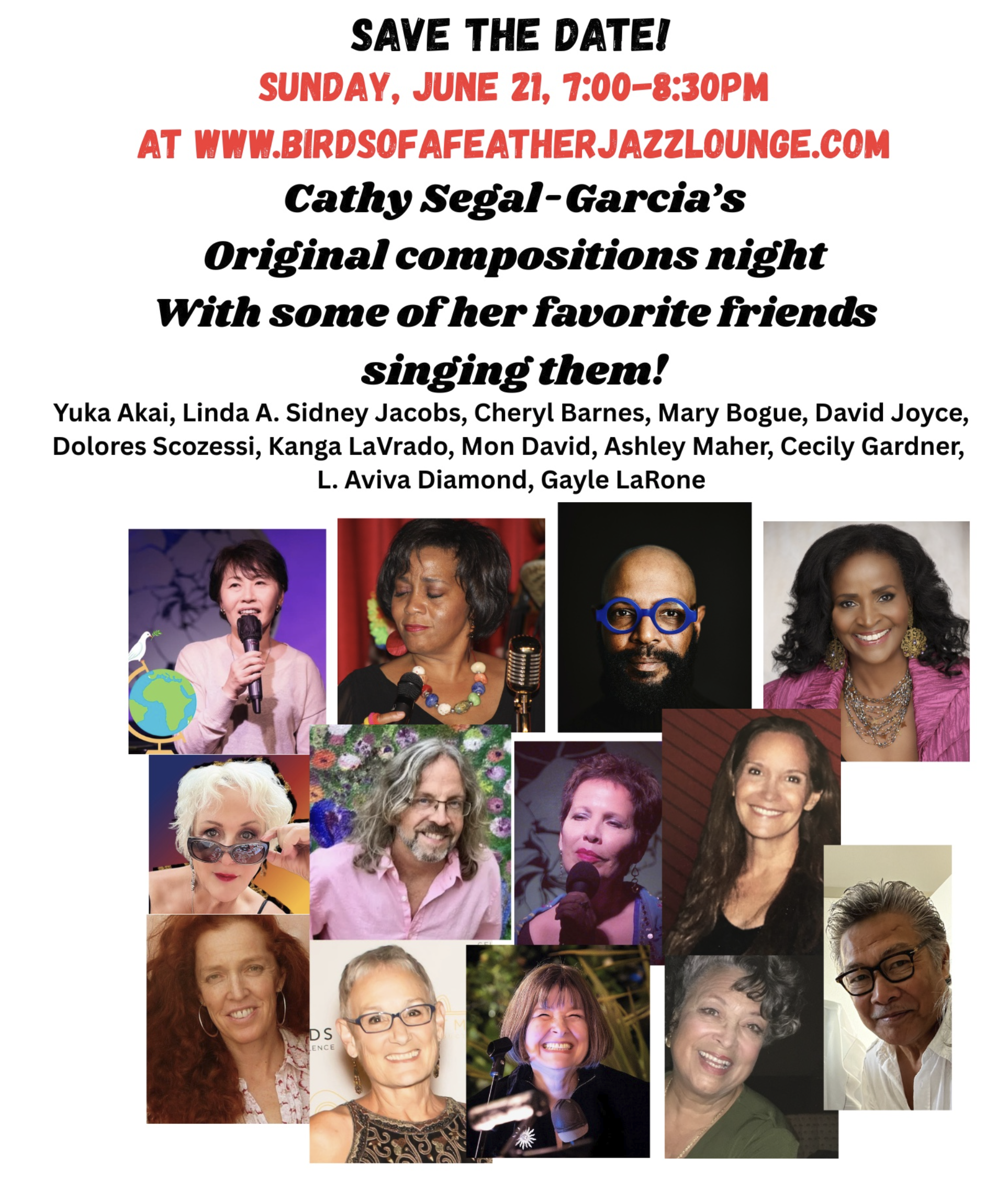 CATHY SEGAL-GARCIA &amp; FRIENDS Perform Cathy's Compositions!!!