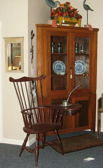 Writing Arm Chair with Corner Cabinet