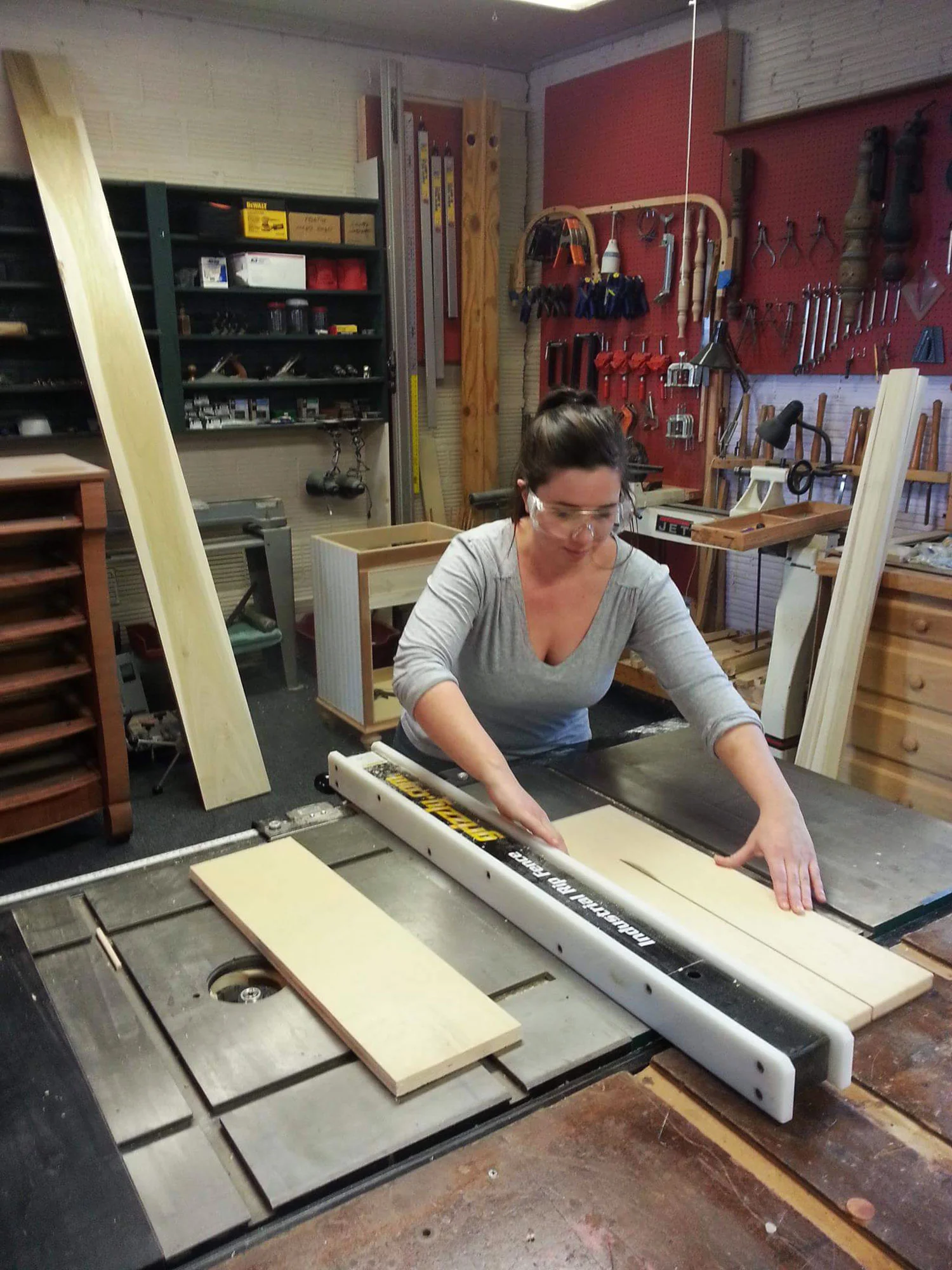 Kelly at the Table Saw