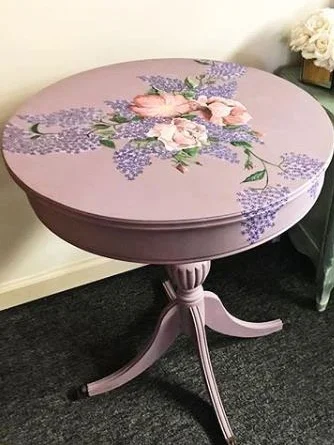 Painted Pedestal Table