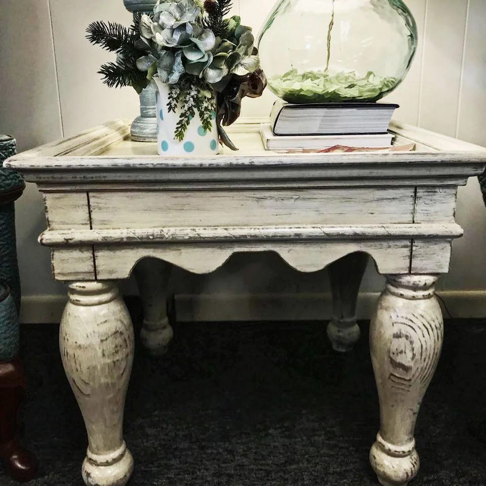 Weathered Wood End Table