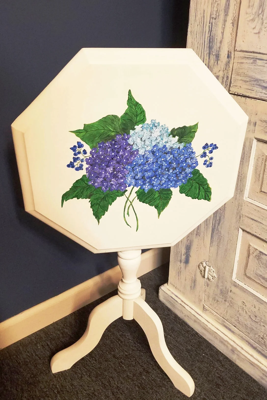 Flip Top Floral Table