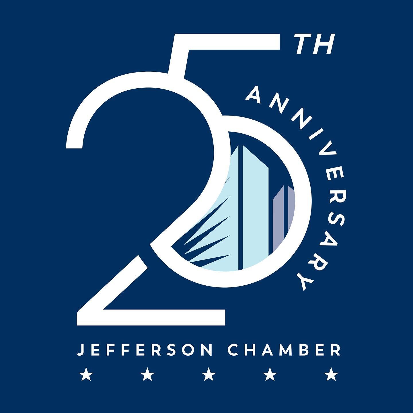 Congratulations to the 5-star accredited Jefferson Chamber of Commerce as they celebrate their 25th anniversary improving business and improving lives in the Greater New Orleans area! 
.
.
#chamber #logo #design #graphicdesign #jefferson #business #2