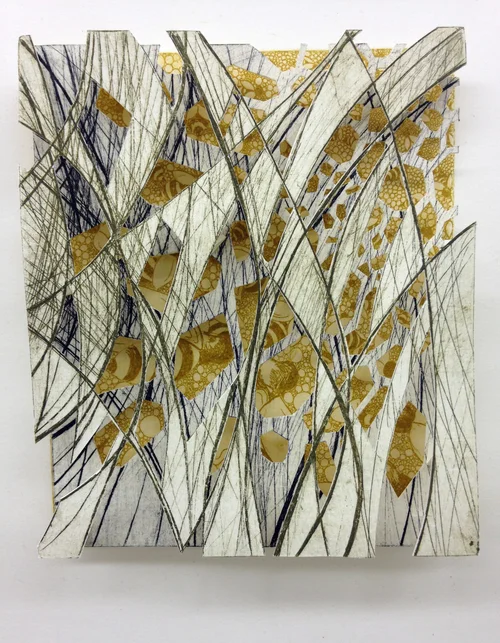 Through the Meadow 9" x 12" x 2" Intaglio, hand cut paper SOLD