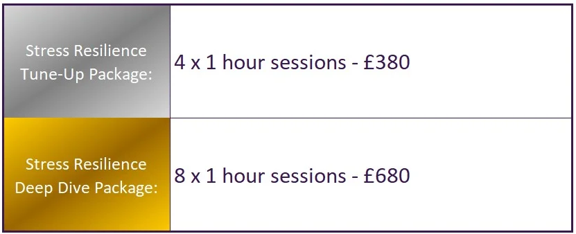 Stress Resilience Coaching Pricing Packages