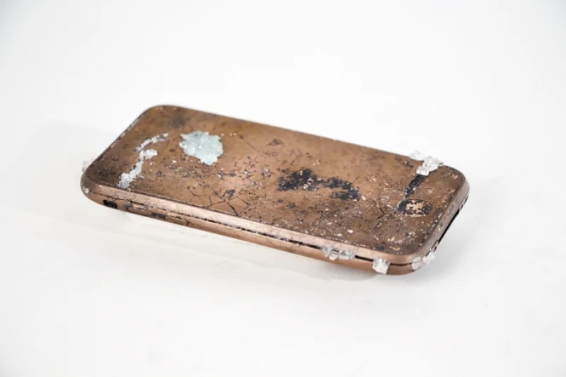 Device Intelligence, 2015, bronze, grown crystals, 4 1/2” X 2 5/8” X 5/8”