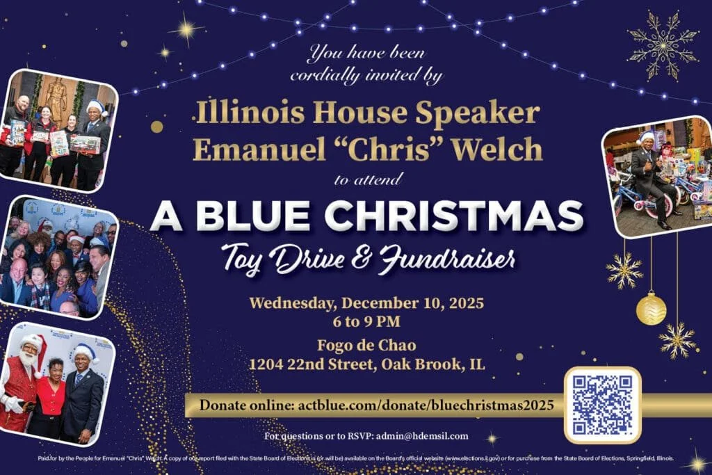  Illinois Speaker to Host 4th Annual Blue Christmas Toy Drive and Fundraiser Dec. 10