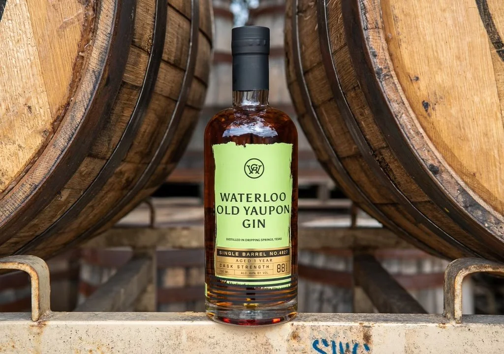 WATERLOO OLD YAUPON GIN SINGLE BARREL NO.4827 — Treaty Oak Distilling